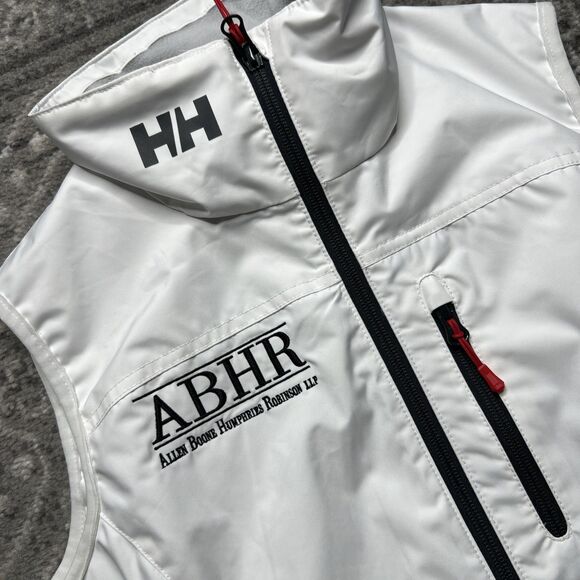 Helly Hansen Crew Vest 2.0 White Womens Medium Sailing Waterproof Wind Full Zip - Picture 2 of 9